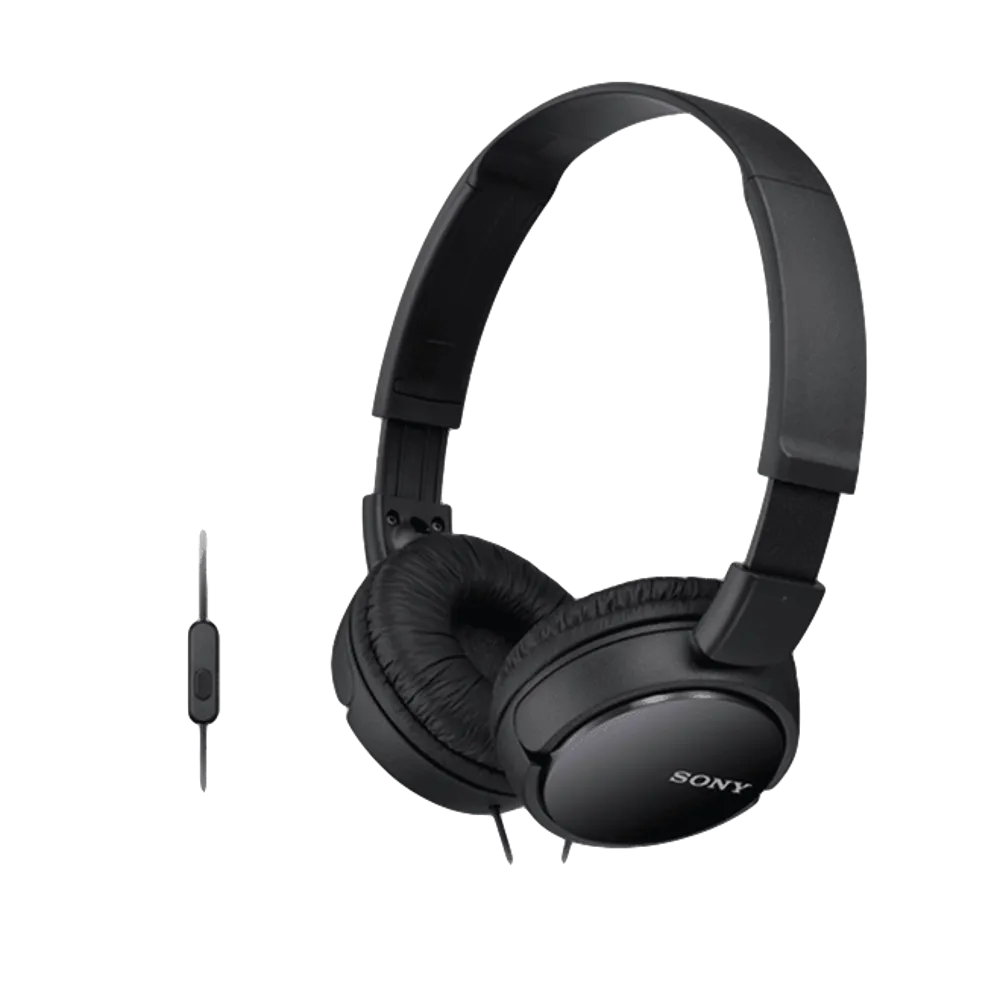 אוזניות מבית SONY דגם MDR ZX110AP צבע שחור