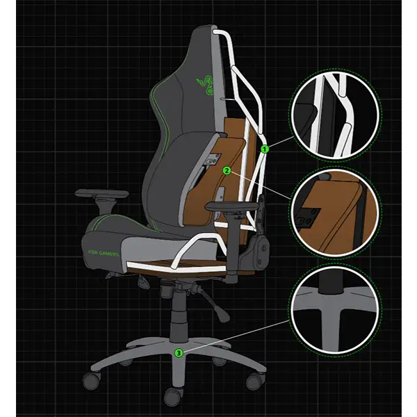 כיסא גיימינג RAZER ISKUR – תמונה 3