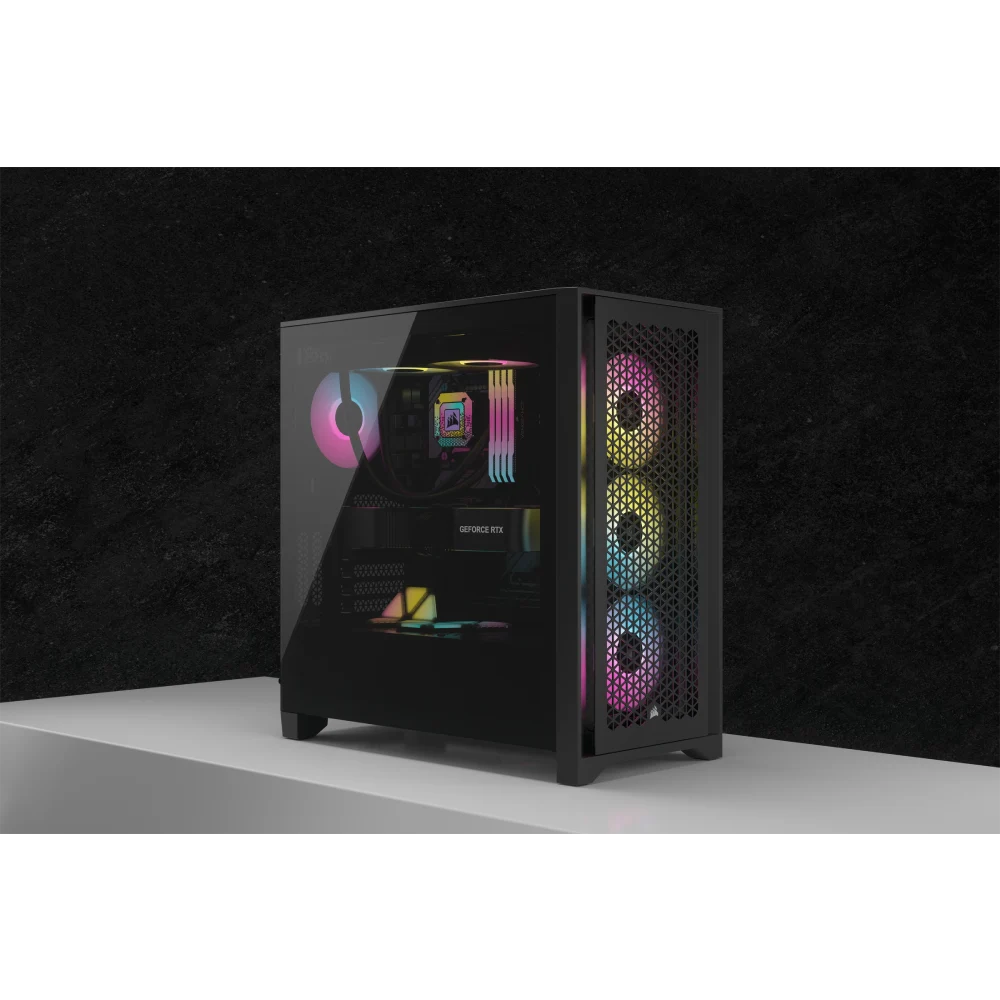 מארז למחשב שחור CORSAIR 4000D RGB Airflow Mid Tower