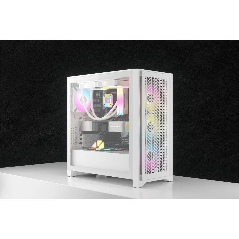 מארז למחשב לבן CORSAIR 4000D RGB Airflow Mid Tower – תמונה 3