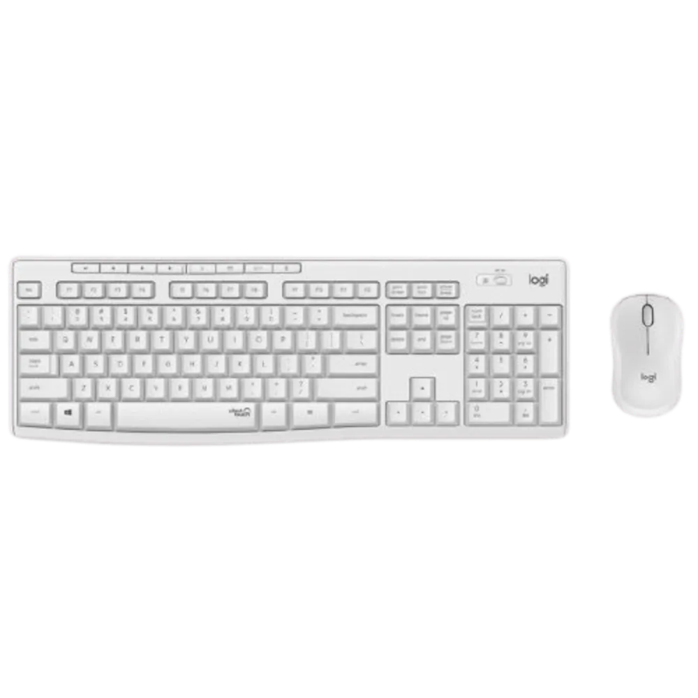 מקלדת ועכבר אלחוטיים Logitech MK295 Silent בצבע לבן בעברית ואנגלית