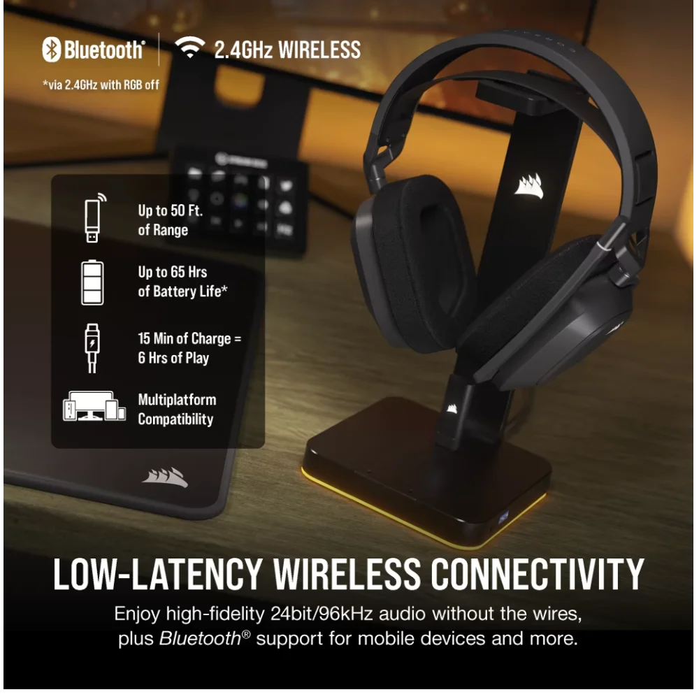 אוזניות גיימינג אלחוטיות CORSAIR HS80 MAX WIRELESS – תמונה 3