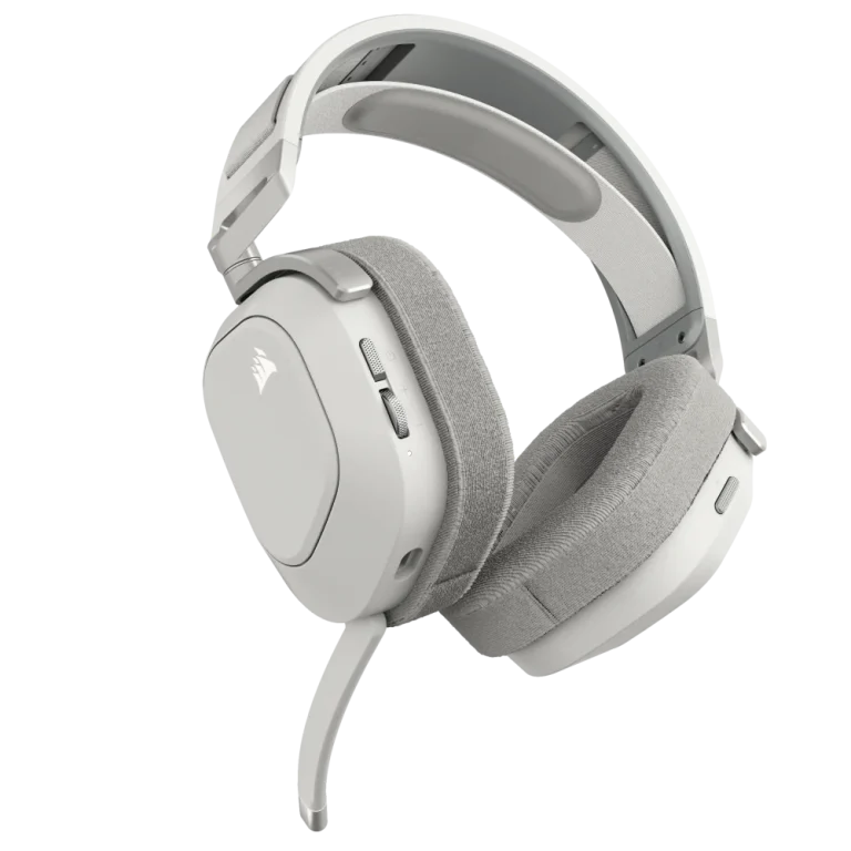 אוזניות גיימינג אלחוטיות CORSAIR HS80 MAX WIRELESS White – תמונה 2