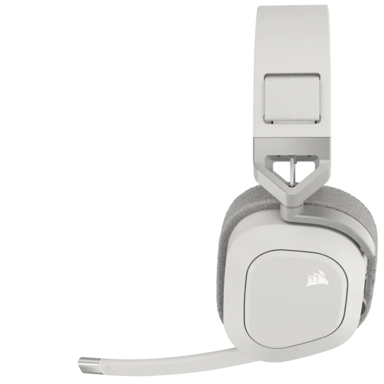 אוזניות גיימינג אלחוטיות CORSAIR HS80 MAX WIRELESS White – תמונה 3