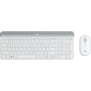 מקלדת דקה ועכבר מבית LOGITECH דגם MK470 בצבע לבן
