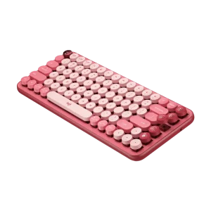 מקלדת מכאנית אלחוטית אודם, ורוד LOGITECH POP Keys
