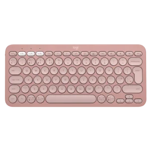מקלדת Logitech PEBBLE KEYS 2 K380S- צבע ורוד