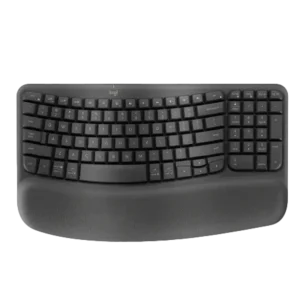 מקלדת ארגונומית אלחוטית Logitech WAVE KEYS-בצבע שחור