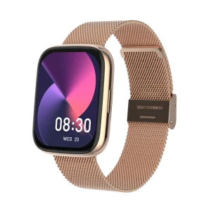 שעון חכם FITPRO S4 – בצבע זהב - Rose-Gold, השותף המושלם לסגנון חיים פעיל, בריא ומלא בסטייל!