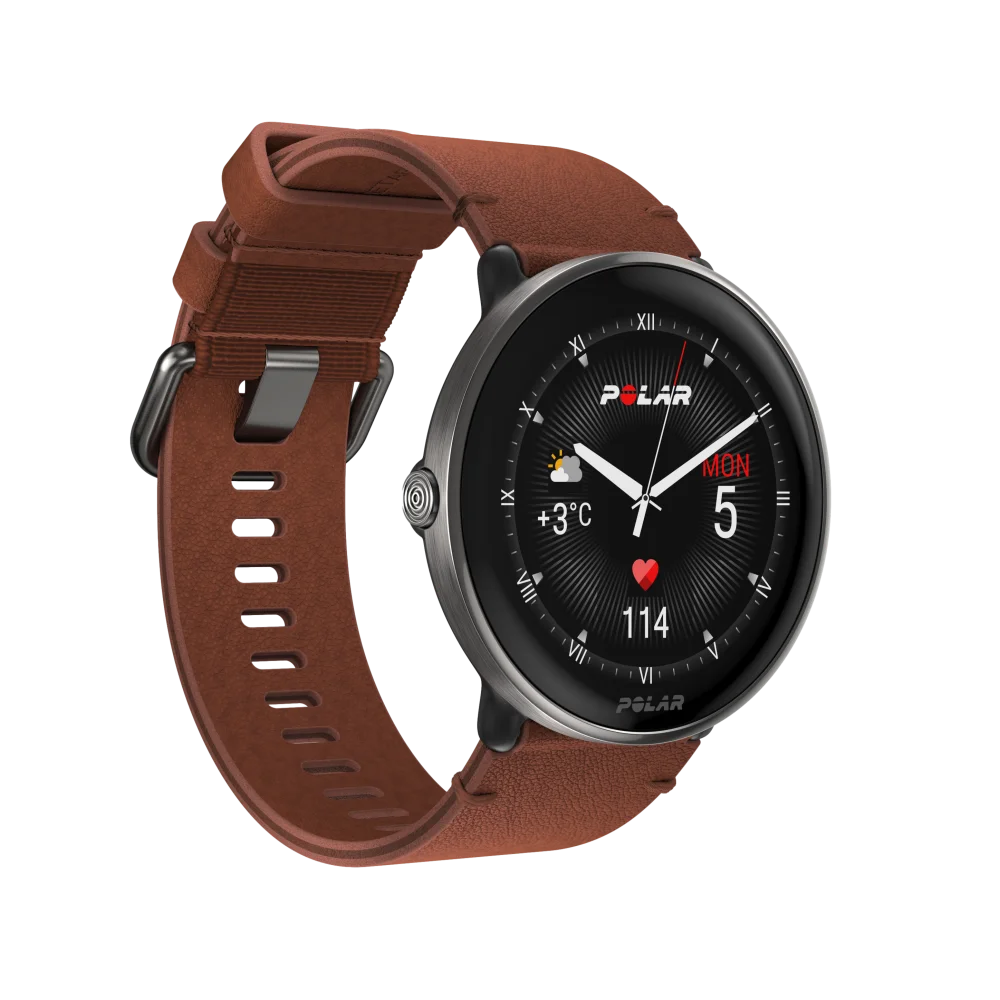 שעון כושר Polar Ignite 3 טיטניום ברונזה עם רצועת עור – תמונה 2