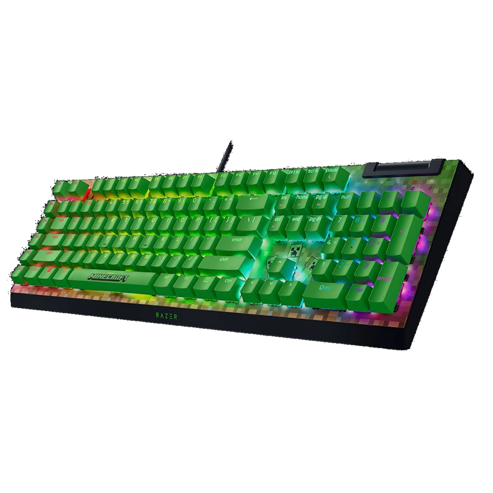 Minecraft Edition Razer BlackWidow V4 X – מקלדת גיימינג מכנית – תמונה 2